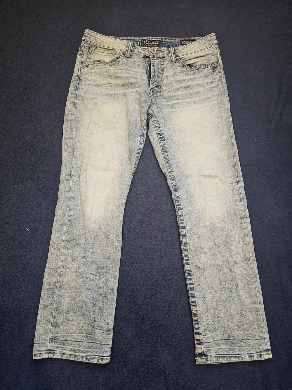 Salvage Light Wash Regular Fit Men’s Jeans 36x30